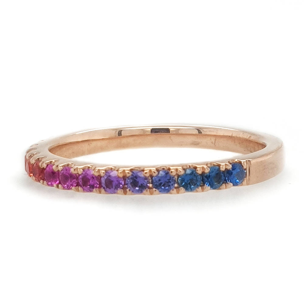 Pretty Rainbow Sapphire Ring