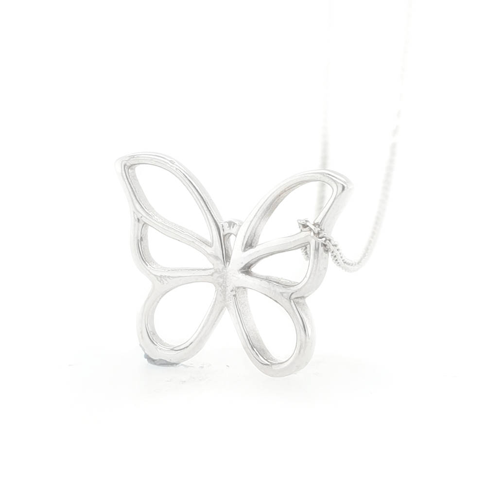 White Gold Butterfly Pendant