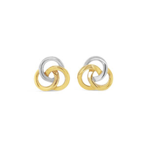 2-Tone Triple Infinity Knot Earrings