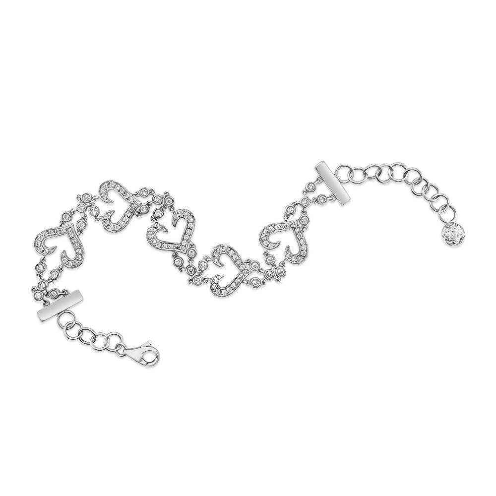 18ct Diamond Heart Bracelet