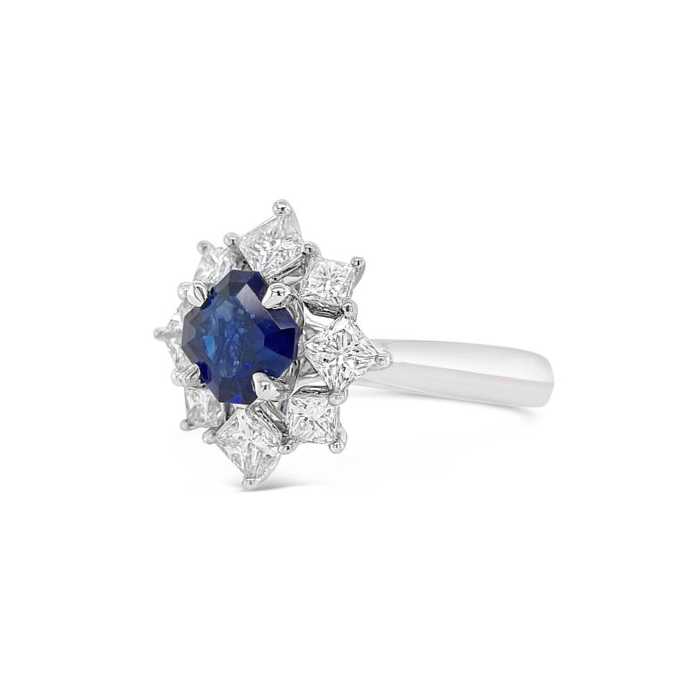 Sapphire and Diamond Cluster Ring - Troy O'Brien Fine Jewellery