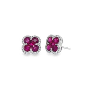 Ruby ‘Clover’ Earrings