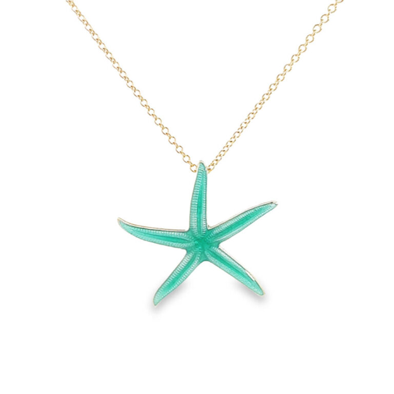 18ct Turquoise Enamelled Starfish