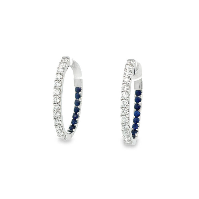 Sapphire and Diamond Moonlight Earrings