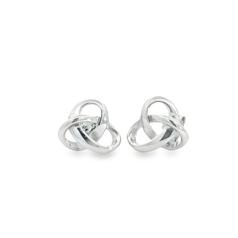 White Gold Infinity Knot Earrings - Troy O'Brien Fine Jewellery