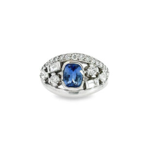 18ct Mosaic Sapphire and Diamond Ring