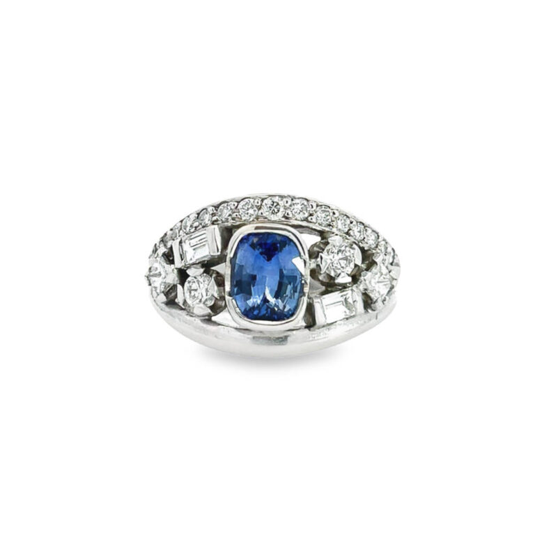 18ct Mosaic Sapphire and Diamond Ring