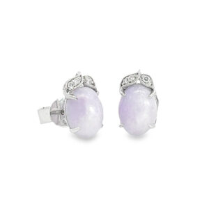 Lavender Jade Stud Earrings