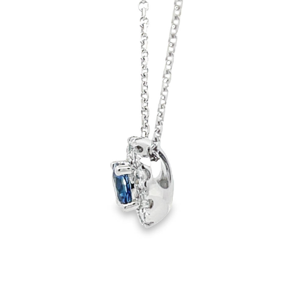 Sapphire and Diamond Slider Pendant - Troy O'Brien Fine Jewellery