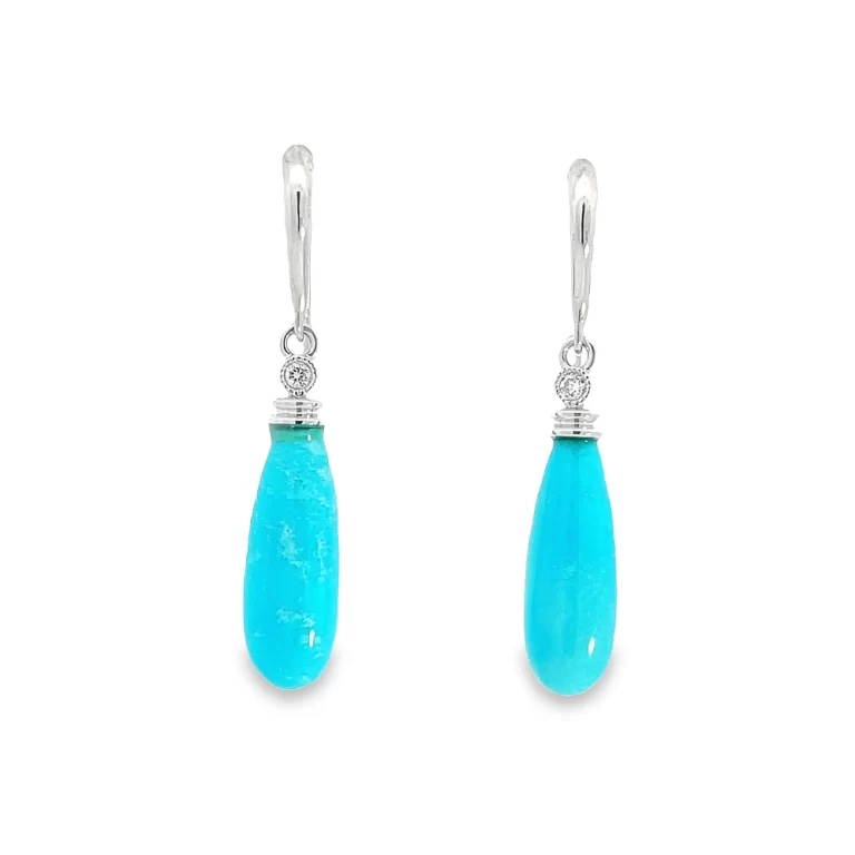 Turquoise and Diamond Drops