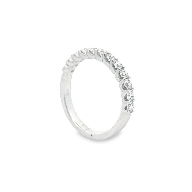 18ct White Gold Diamond Sweep Style Band