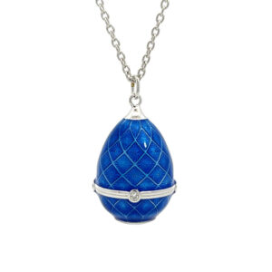 Royal Blue Egg with Patchwork Pattern