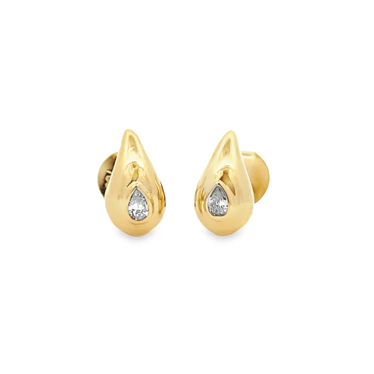 Tapered Diamond Set Earrings