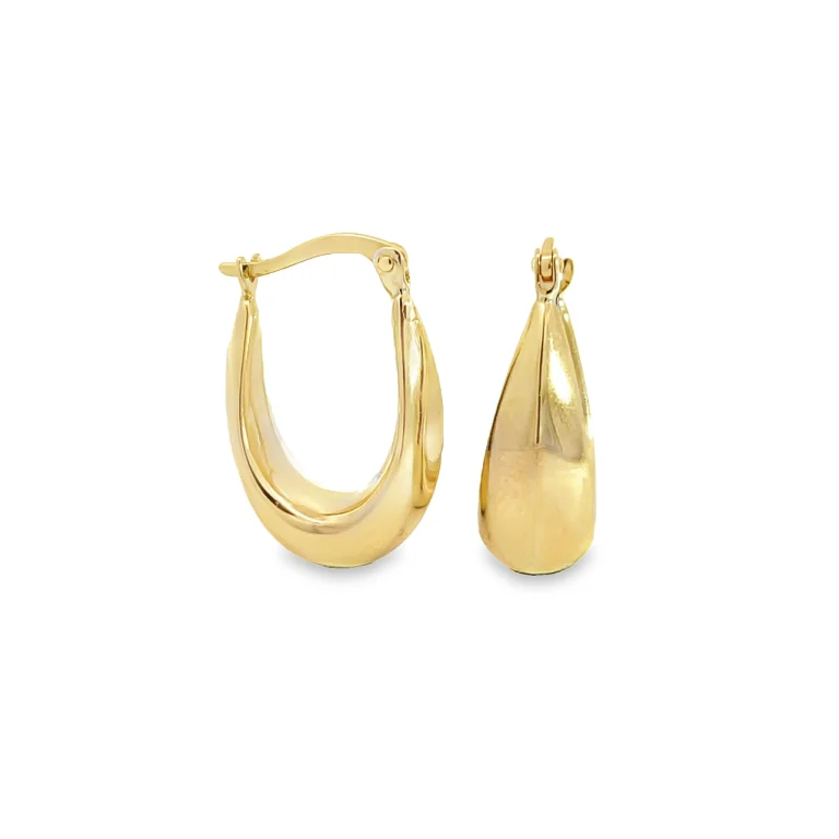Yellow Gold Tapered Earrings