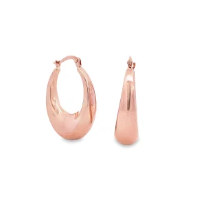 Rose Gold Bulbous Hoops