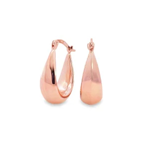 Rose Gold Tapered Hoops