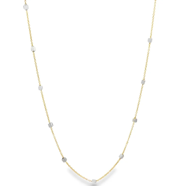 18ct 2-Tone Satellite Chain