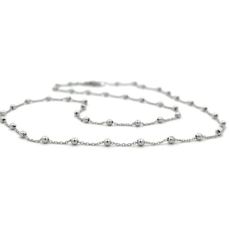 18ct White Gold Satellite Chain