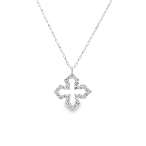 Diamond Set Four-Leaf Clover Pendant