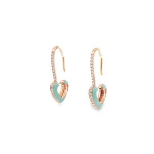 Enamel Heart Earrings