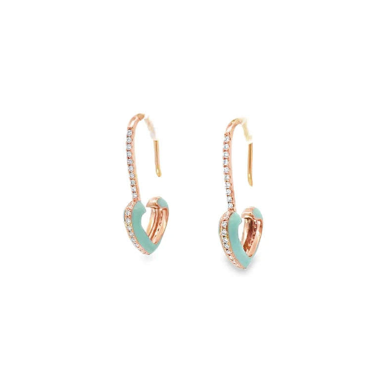 Enamel Heart Earrings