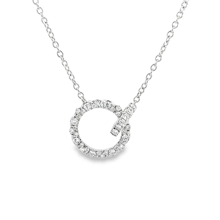 Interlocking Diamond Circle Pendant