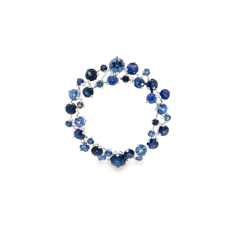 Sapphire Circle Pendant