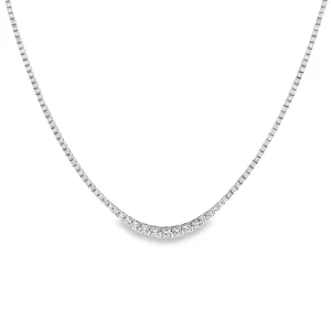 Graduating Diamond Tennis Necklace