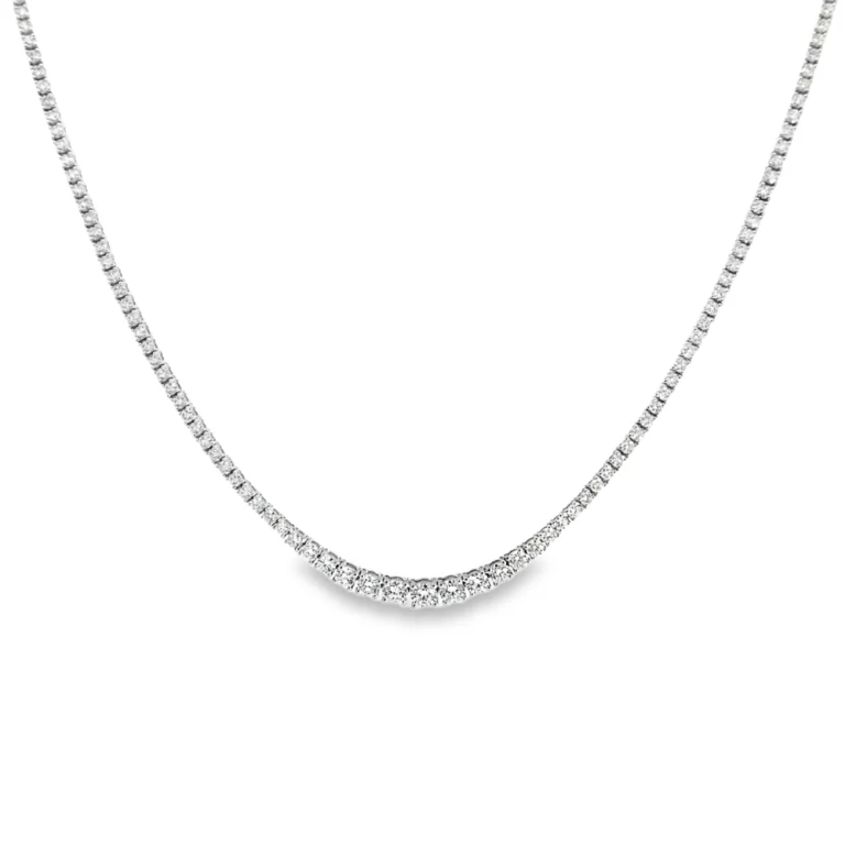 Graduating Diamond Tennis Necklace