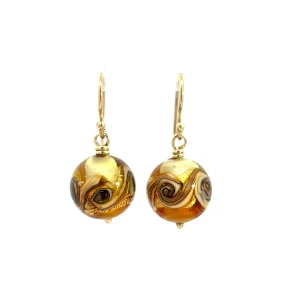 Murano Venetian Glass Drop Earrings