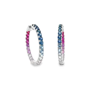 Ombre Sapphire Hoops