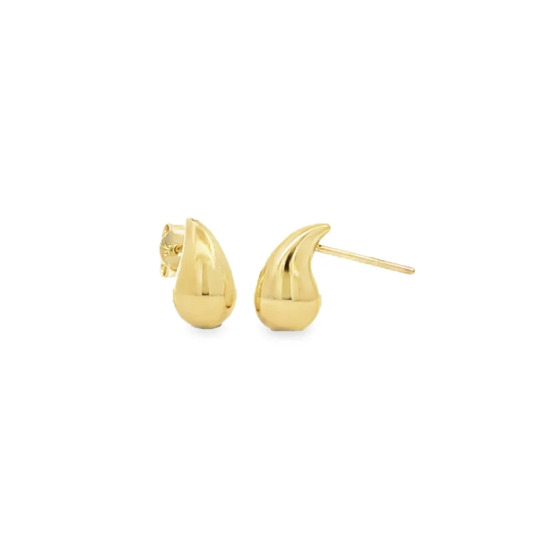 Small Yellow Gold Tear Drop Earrings