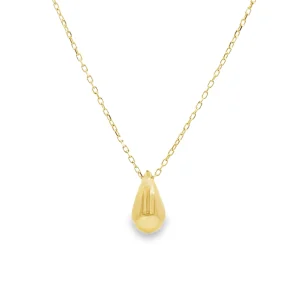 Yellow Gold Tear Drop Pendant