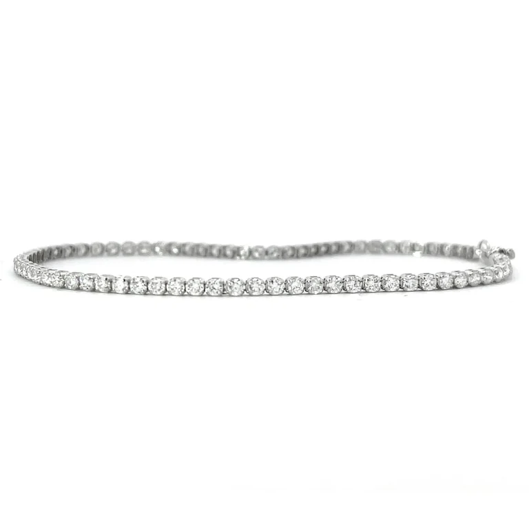 Beautifully Fine Diamond Tennis Bracelet