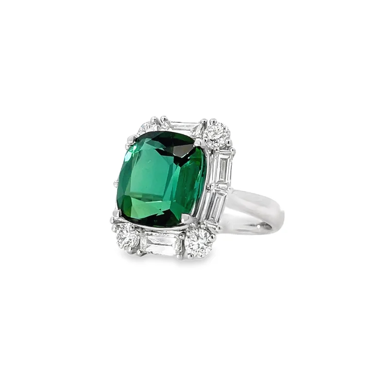 Bespoke Tourmaline and Diamond Ring