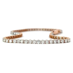 Fine Rose Gold Diamond Tennis Bracelet