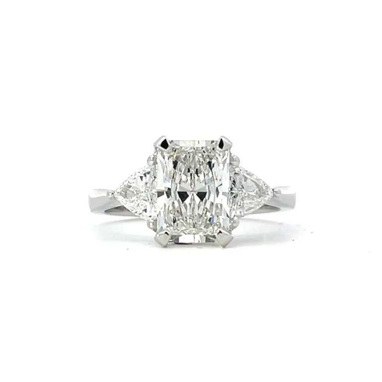 Radiant Cut Diamond Trilogy Ring