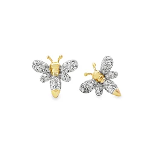 Diamond Set Bee Earrings