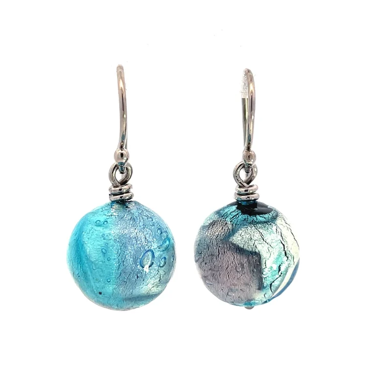 Murano Venetian Glass Drop Earrings