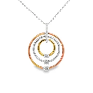 3-Tone Triple Circle Pendant