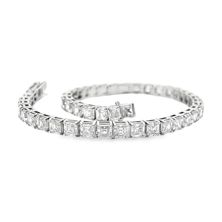 Asscher Cut Lab Diamond Bracelet