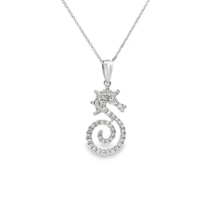Diamond Set Seahorse Pendant