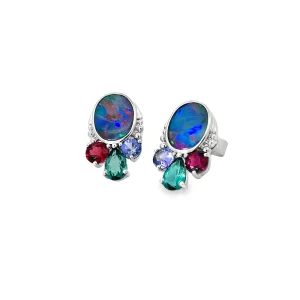 Opal and Gemstone Earrings