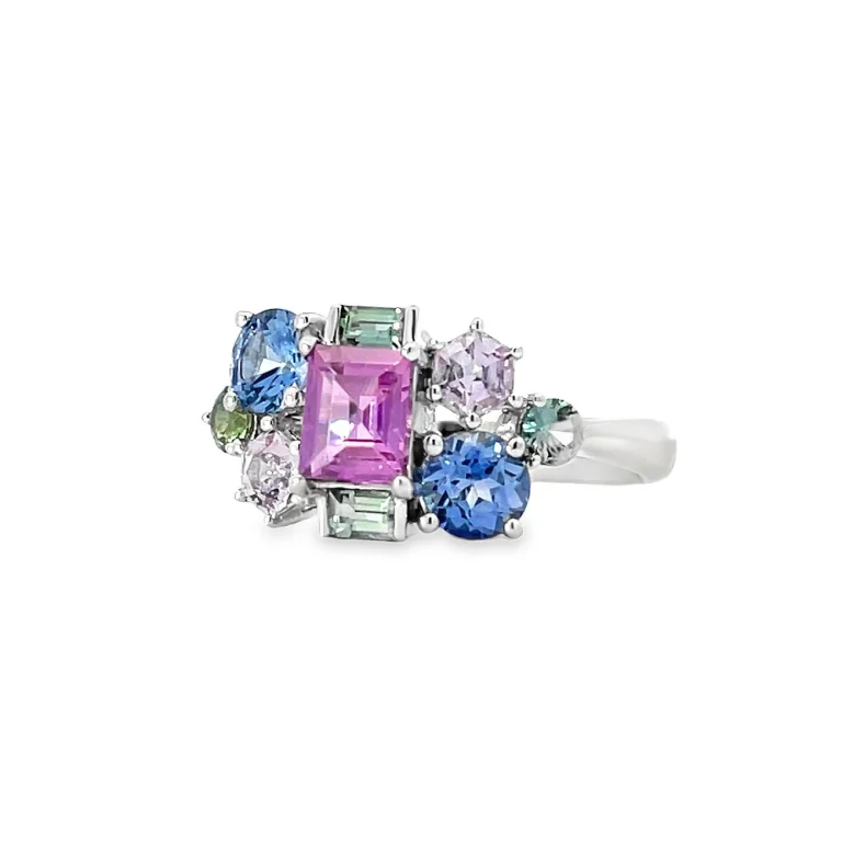 Sapphire Cluster Ring