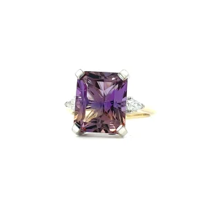 Ametrine and Diamond Ring