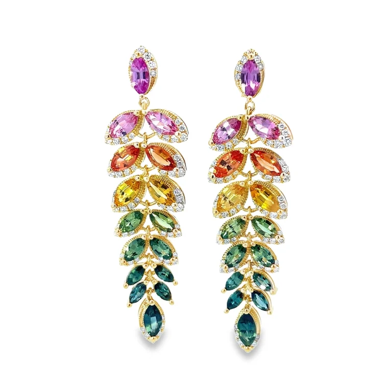 Exquisite Sapphire Drops with a Graduation of Colour