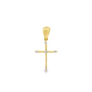 Yellow Gold Diamond Cross