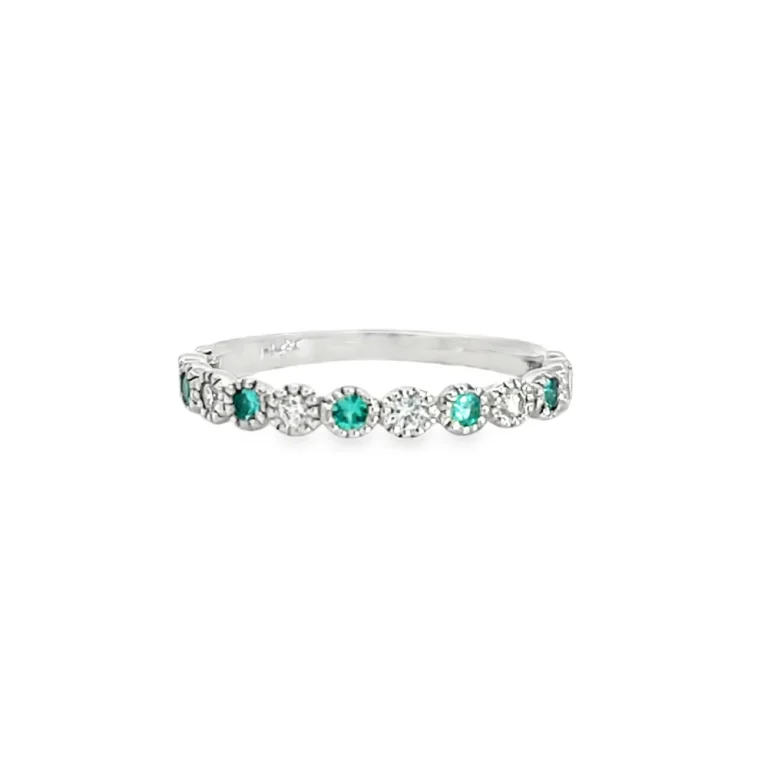 Fine Paraiba Tourmaline and Diamond Band