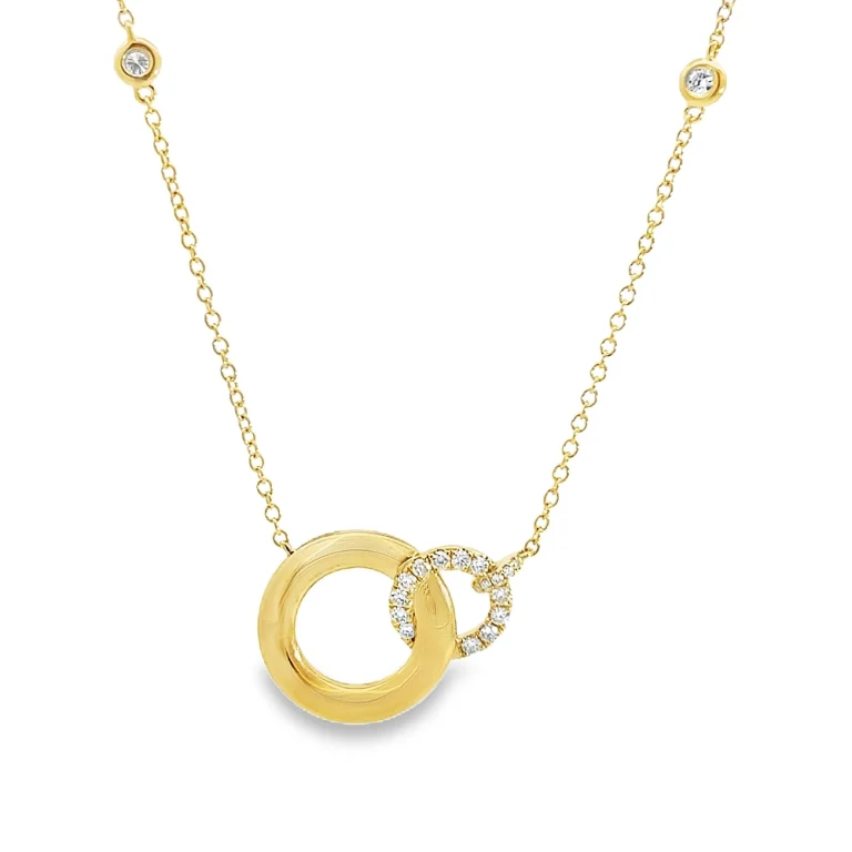 Interlocking Diamond Circle Pendant