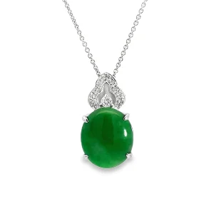 Jade and Diamond Set Pendant